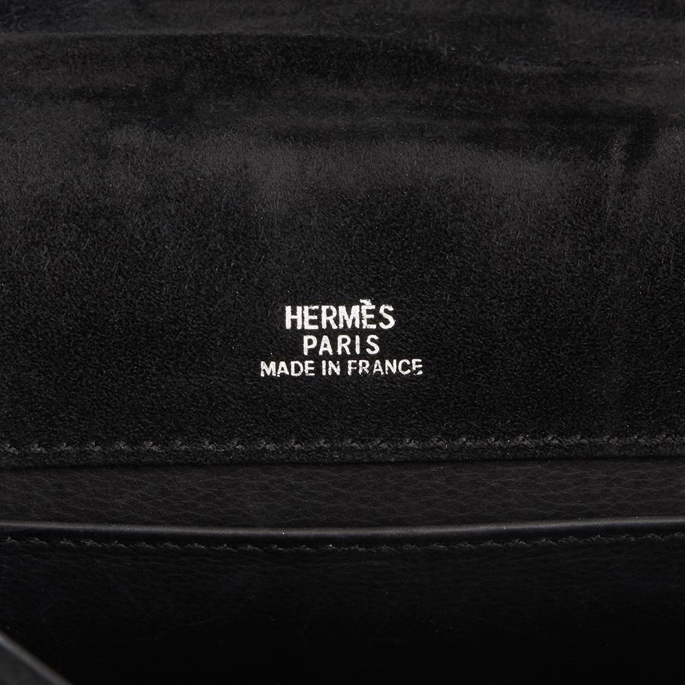 2004 Hermes Black Veau Doblis Kelly Pochette 3