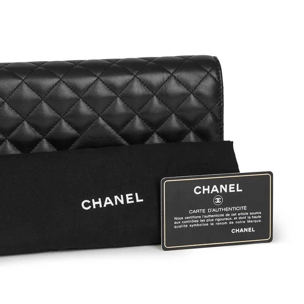 2013 Chanel Black Quilted Lambskin Diamond CC Wallet on Chain 6