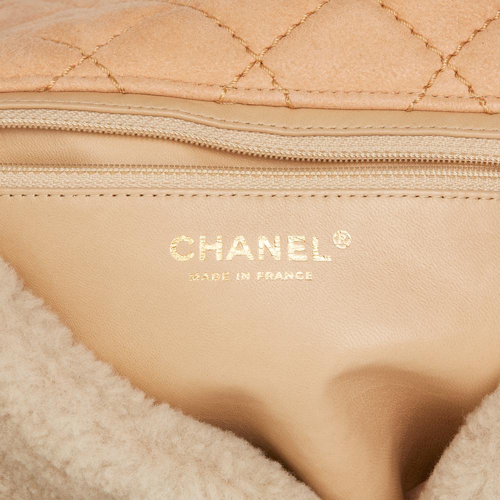 Chanel Light Beige Pearl Shearling and Lambskin Single Flap Bag, 2014  1