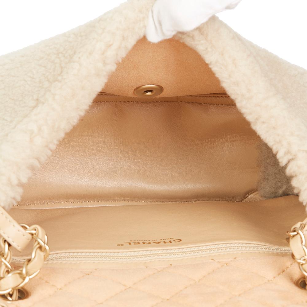 Chanel Light Beige Pearl Shearling and Lambskin Single Flap Bag, 2014  3