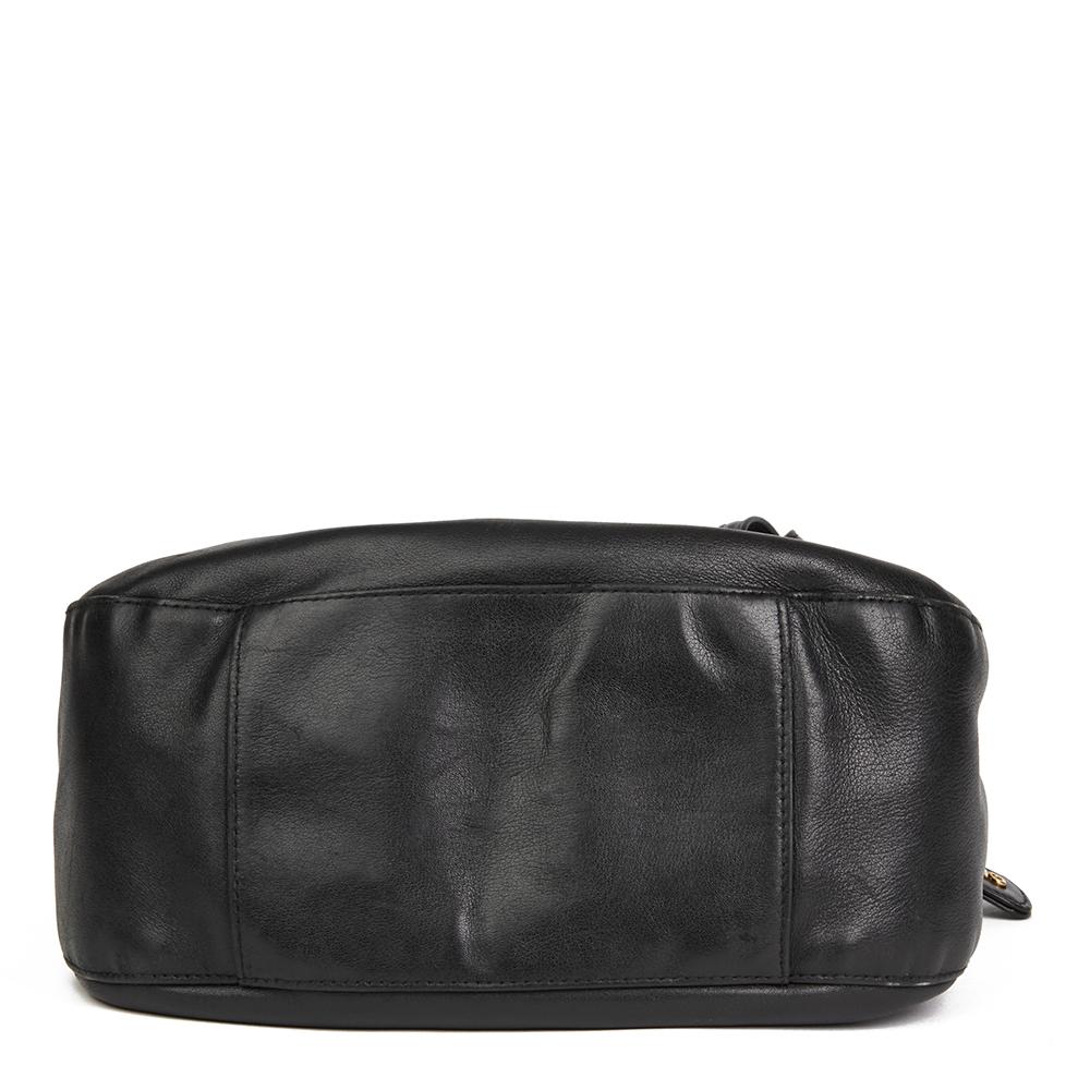 Women's 1998 Chanel Black Lambskin Timeless Bucket Bag 