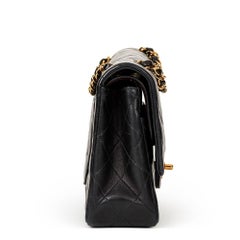 1996 Chanel Black Quilted Lambskin Vintage Medium Classic Double Flap Bag