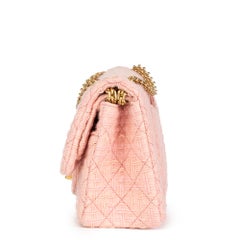 2017 Chanel Pink Quilted Tweed 2.55 Reissue 225 Double Flap Bag