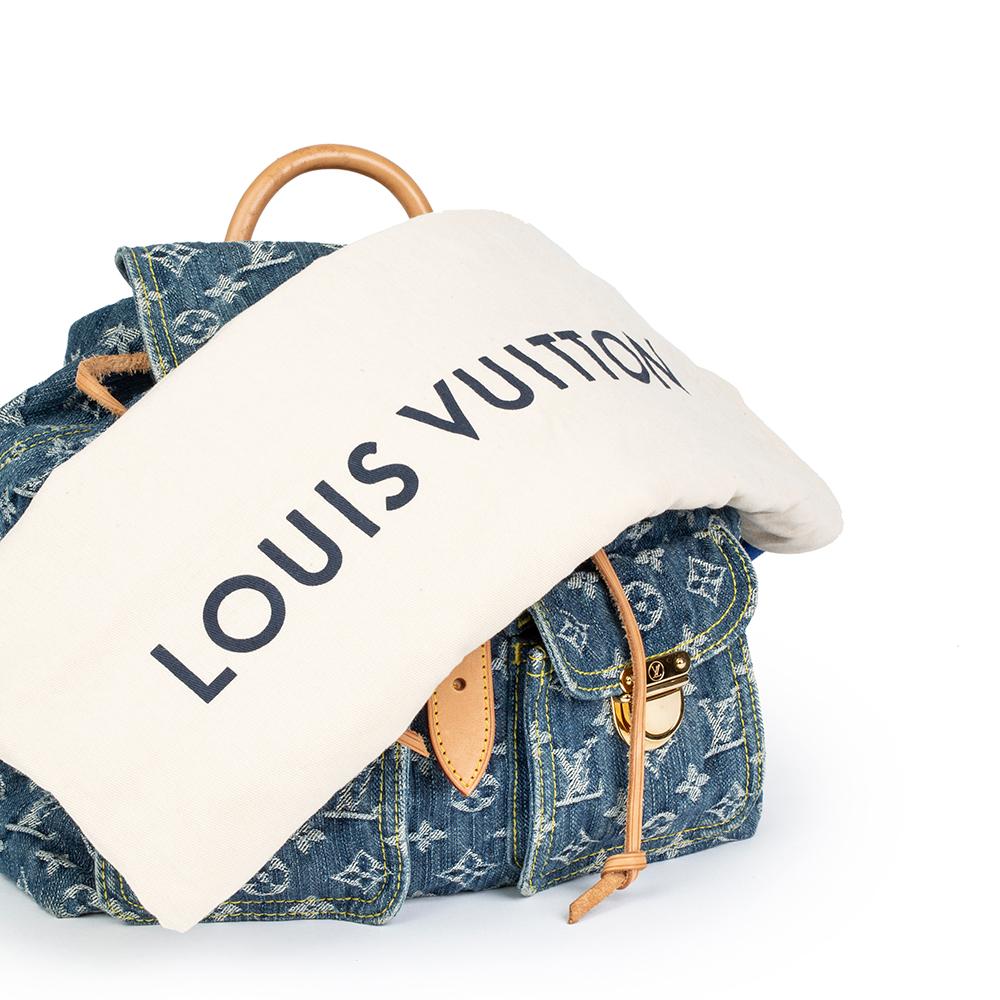 Circa 2000 Louis Vuitton Blue Monogram Denim PM Backpack 3