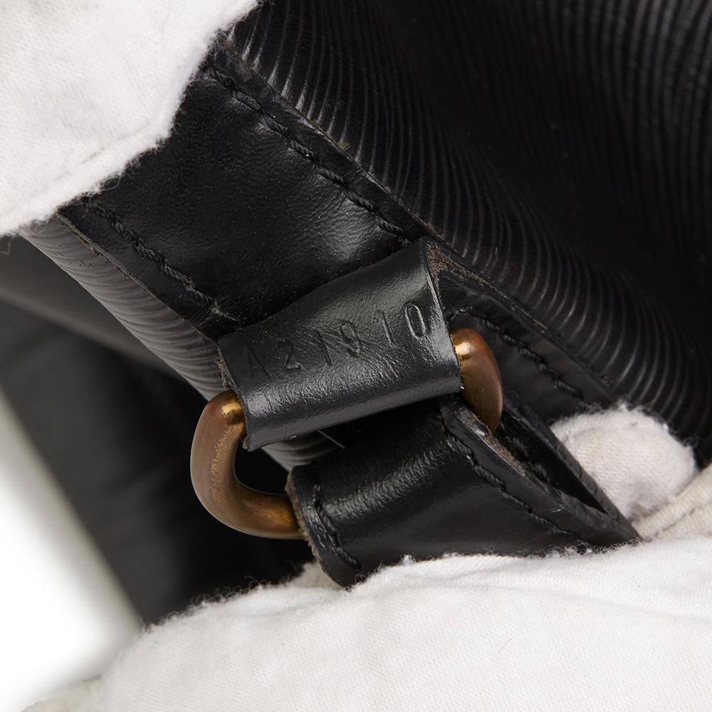 1990 Louis Vuitton Black Epi Leather Vintage Noé Bag  4
