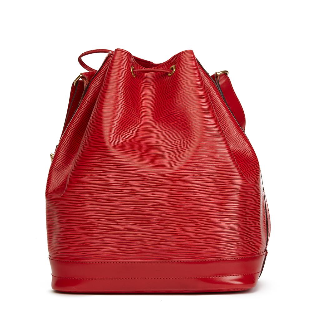 1995 Louis Vuitton Red Epi Leather Vintage Noe Bag In Good Condition In Bishop's Stortford, Hertfordshire