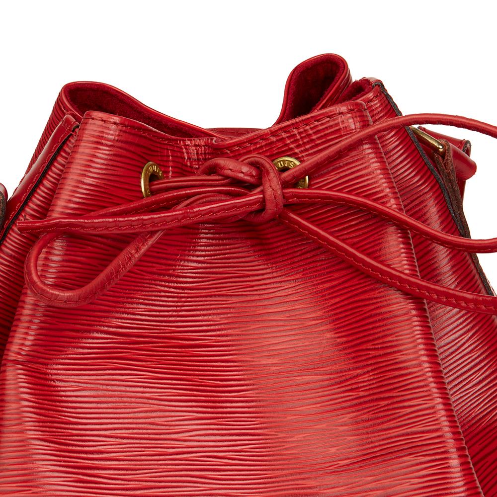 1995 Louis Vuitton Red Epi Leather Vintage Noe Bag 2