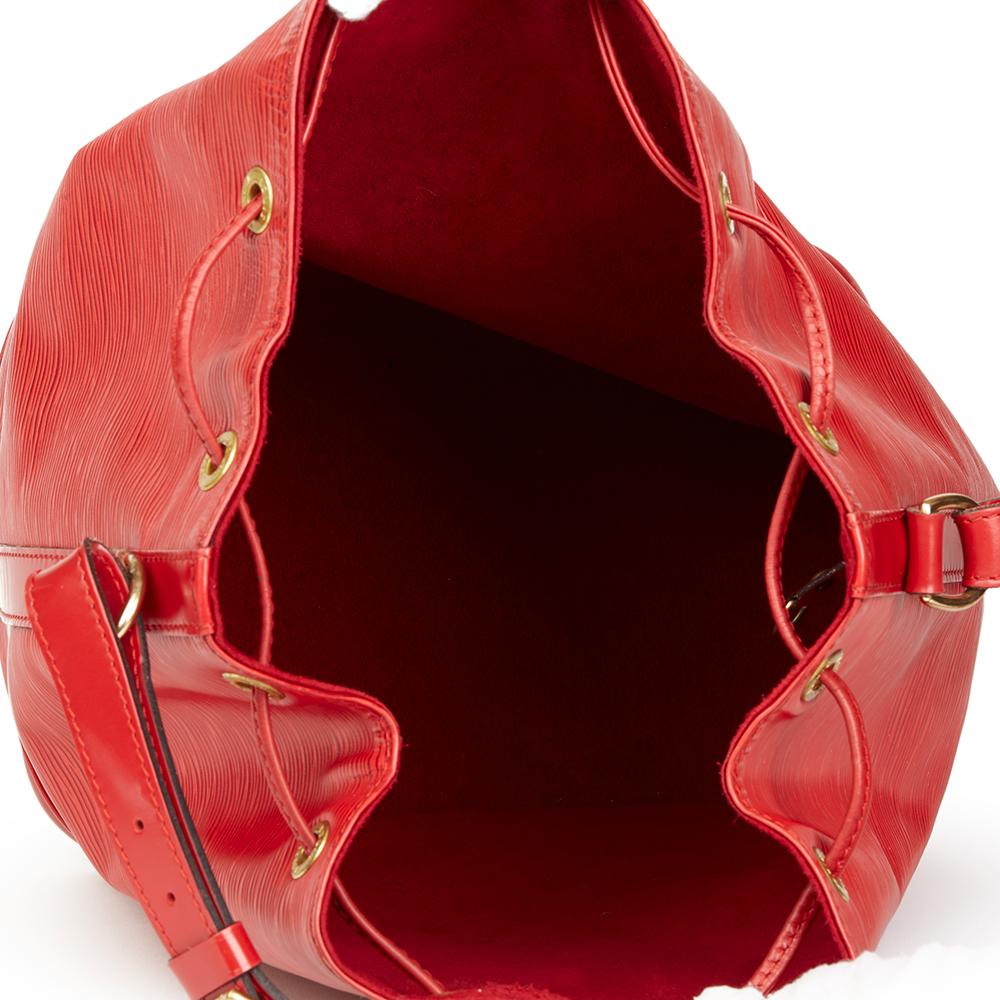 1995 Louis Vuitton Red Epi Leather Vintage Noe Bag 6