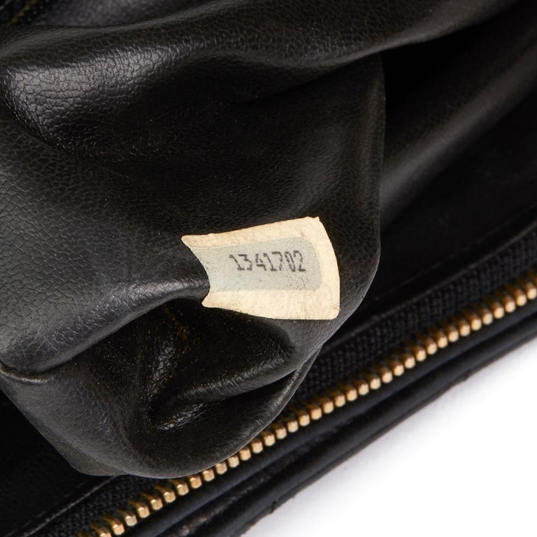 1989 Chanel Black Quilted Lambskin XL Timeless Charm Shoulder Bag at ...