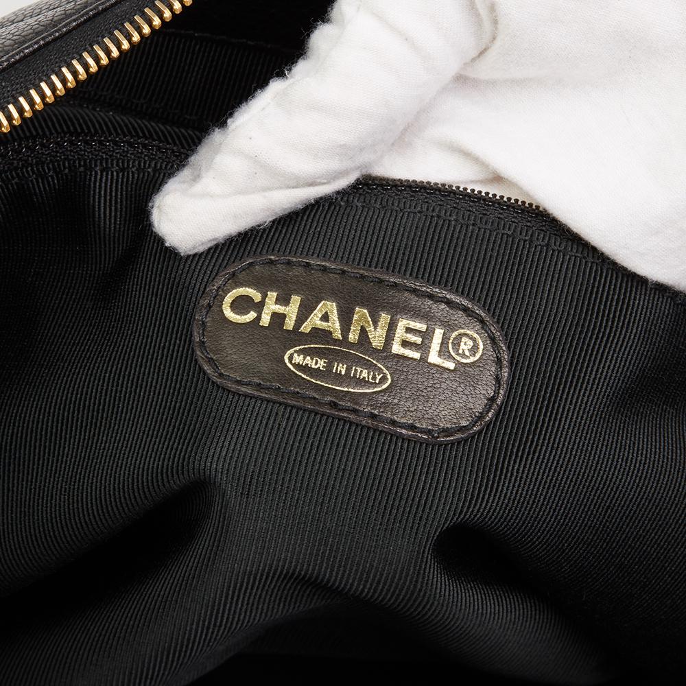 Chanel Black Quilted Caviar Leather Vintage Classic Shoulder Bag, 1996  3