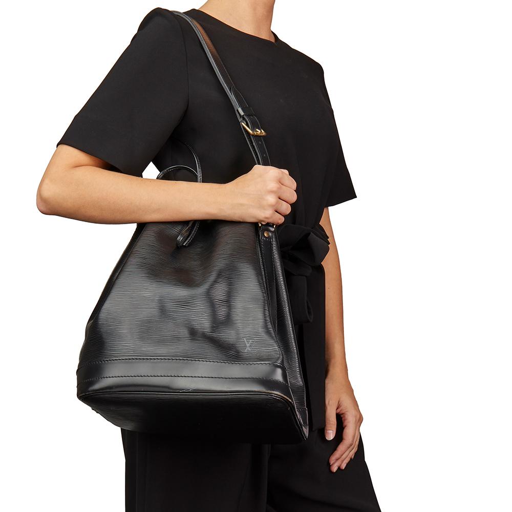 Louis Vuitton Black Epi Leather Vintage Noé Bag, 1992  6