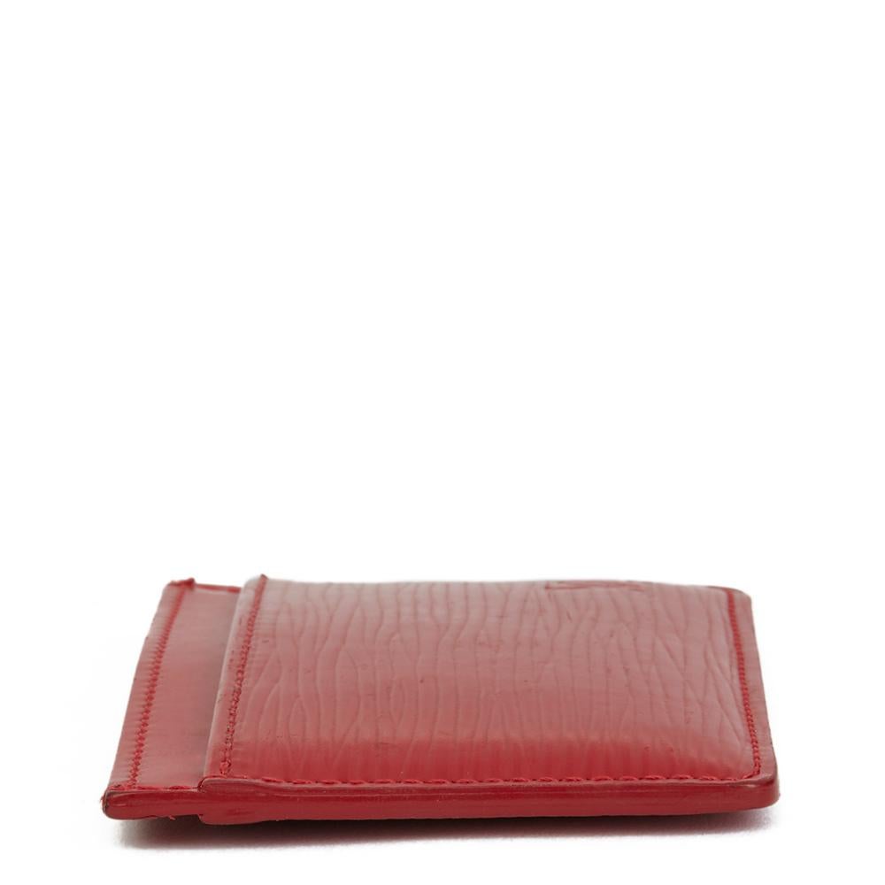 Red Louis Vuitton Rubis Epi Leather Card Holder, 2013 