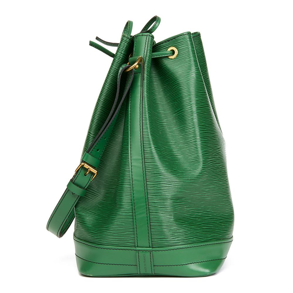 Louis Vuitton
Borneo Green Black Stitch Epi Leather Vintage Noé

Reference: HB2193
Serial Number: A21900
Age (Circa): 1990
Authenticity Details: Date Stamp (Made in France)
Gender: Ladies
Type: Shoulder

Colour: Borneo Green
Hardware: Golden