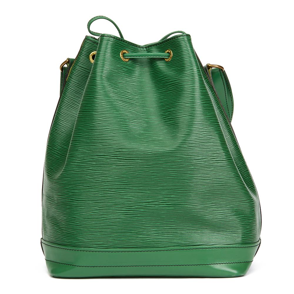 1990 Louis Vuitton Borneo Green Black Stitch Epi Leather Vintage Noé Bag In Good Condition In Bishop's Stortford, Hertfordshire