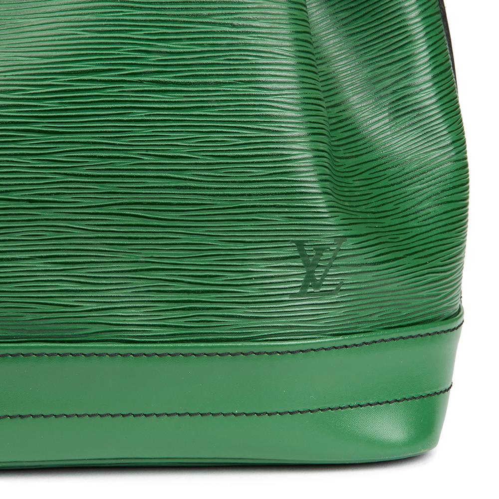 1990 Louis Vuitton Borneo Green Black Stitch Epi Leather Vintage Noé Bag 1