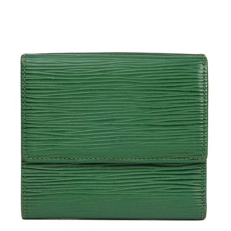Louis Vuitton w/ COA Vintage Circa 1991 Green Epi Leather Wallet
