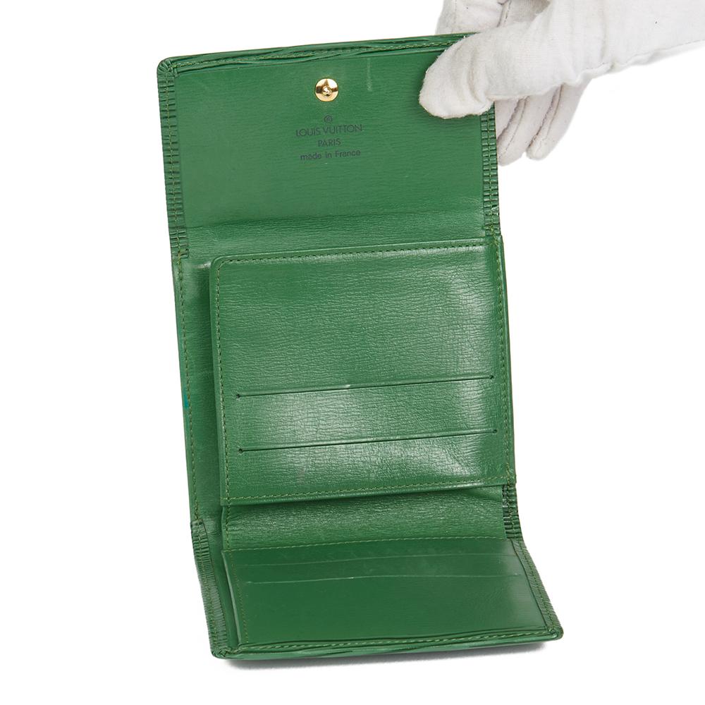 Louis Vuitton Borneo Green Epi Leather Vintage Elise Wallet, 1992  2