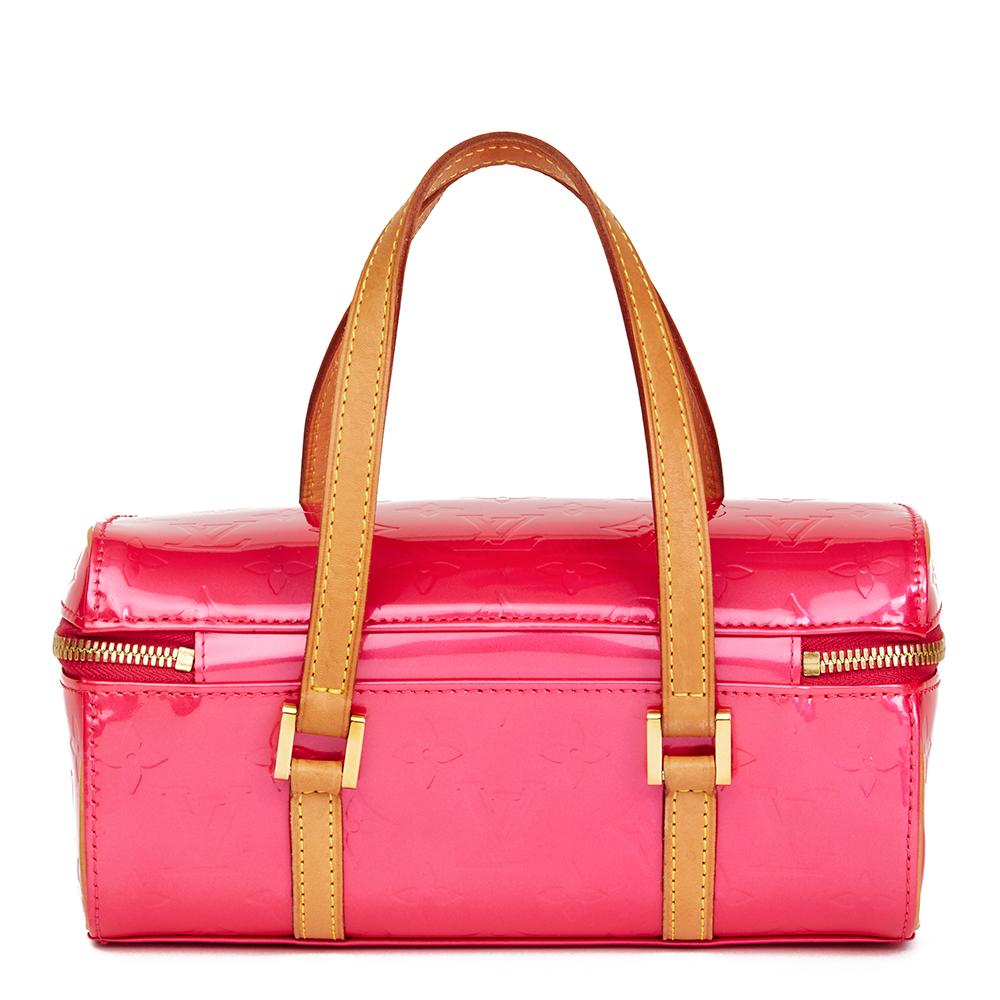 2003 Louis Vuitton Fuchsia Monogram Vernis Leder Sullivan Horizontal PM (Rot)