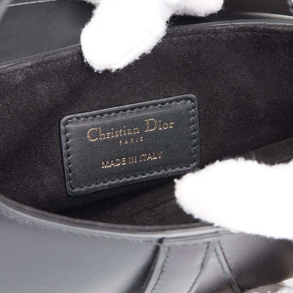 Women's 2018 Christian Dior Black Calfskin Leather Mini Saddle Bag
