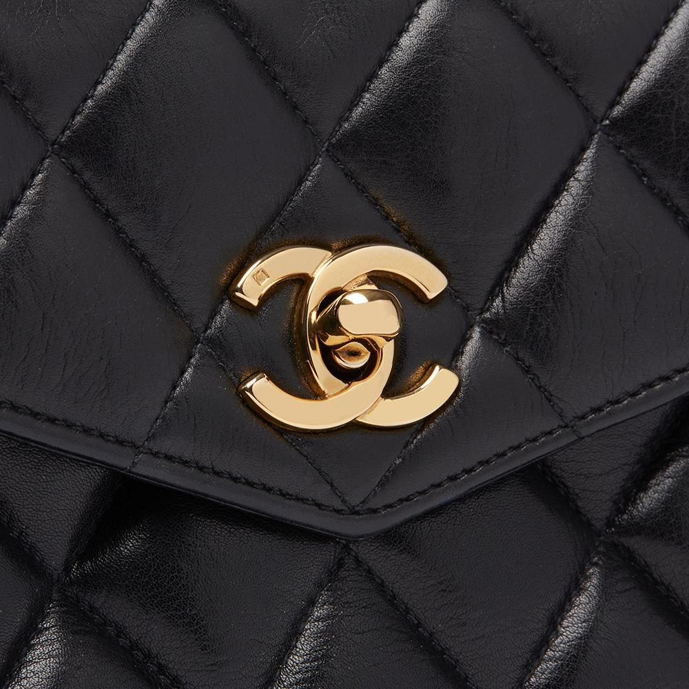 1990's Chanel Black Quilted Lambskin Vintage Classic Belt Bag In Good Condition In Bishop's Stortford, Hertfordshire