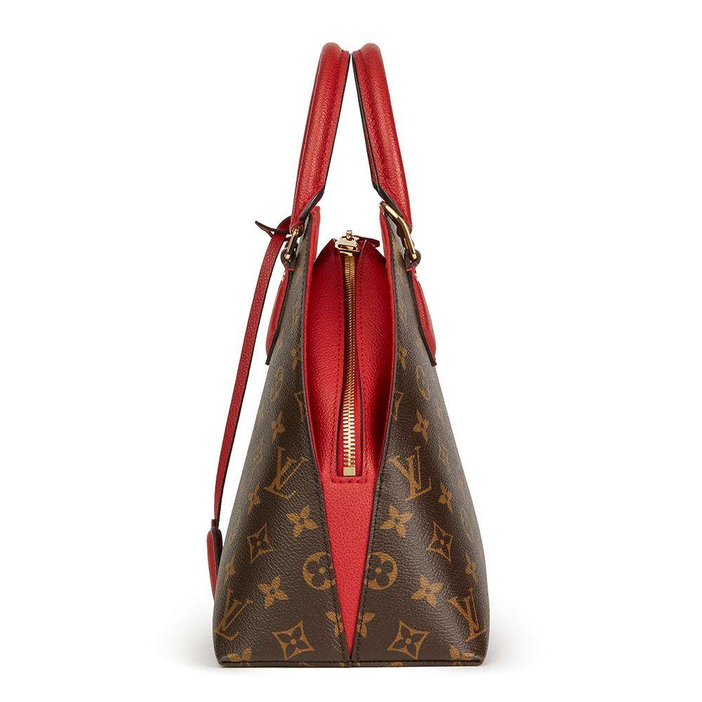 LOUIS VUITTON
Rubis Calfskin Leather & Brown Monogram Coated Canvas Alma BNB

 Reference: HB2244
Serial Number: FL1156
Age (Circa): 2016
Accompanied By: Louis Vuitton Dust Bag, Shoulder Strap, Clochette
Authenticity Details: Date Stamp (Made in