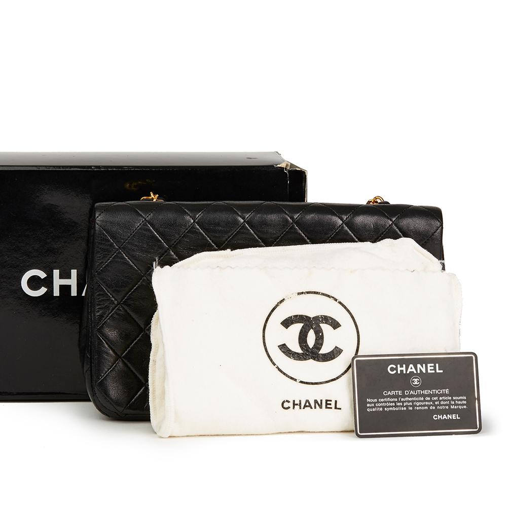1990 Chanel Black Quilted Lambskin Small Classic Single Full Flap Bag 7