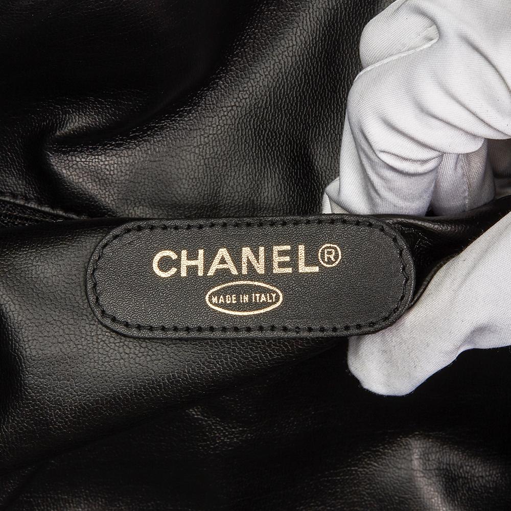 1994 Chanel Black Quilted Lambskin Boston  4