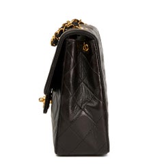 1992 Chanel Black Quilted Lambskin Vintage Mini Flap Bag