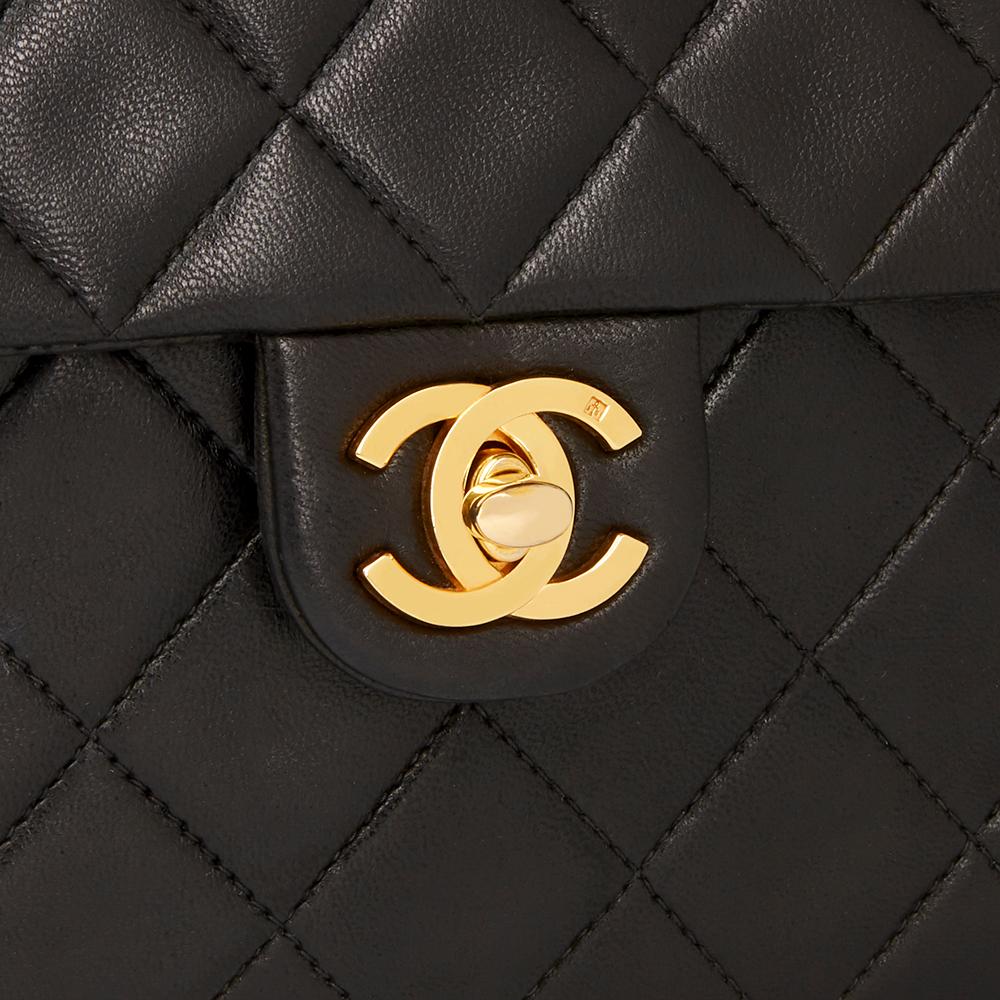 Women's 1992 Chanel Black Quilted Lambskin Vintage Mini Flap Bag