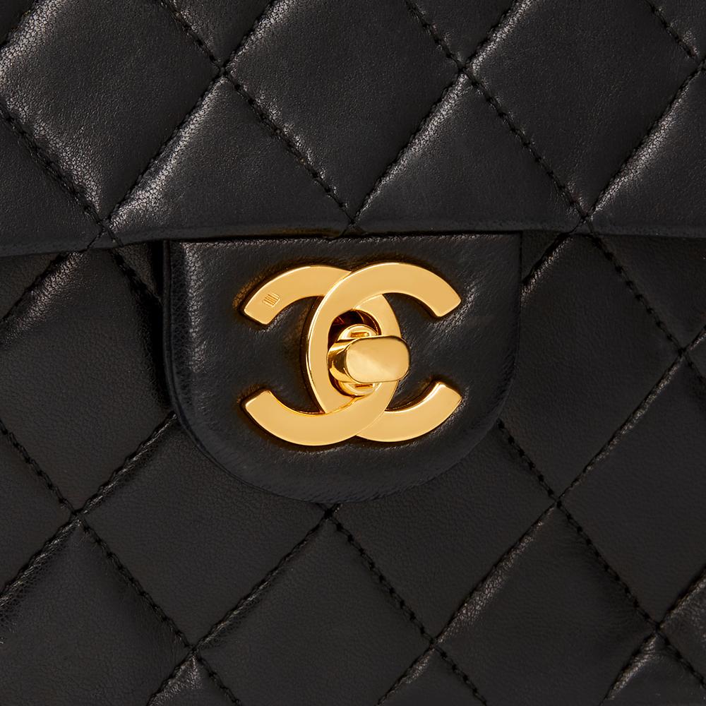 1986 Chanel Black Quilted Lambskin Vintage Mini Flap Bag 2