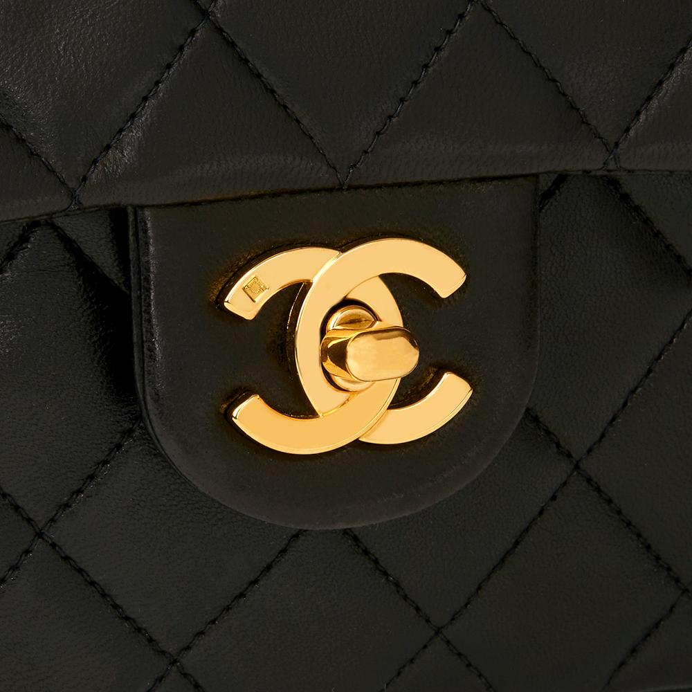 1994 Chanel Black Quilted Lambskin Vintage Mini Flap Bag 2