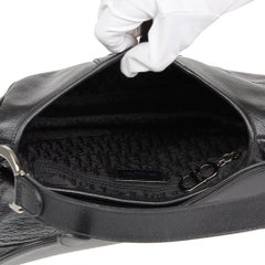 2002 Christian Dior Black Calfskin Leather Saddle Bag