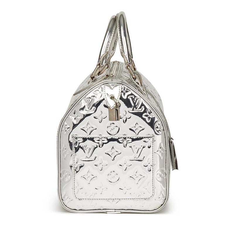 LOUIS VUITTON c.2006 “Papillon Miroir” Silver Monogram Handbag 26 Ltd. Ed.  at 1stDibs