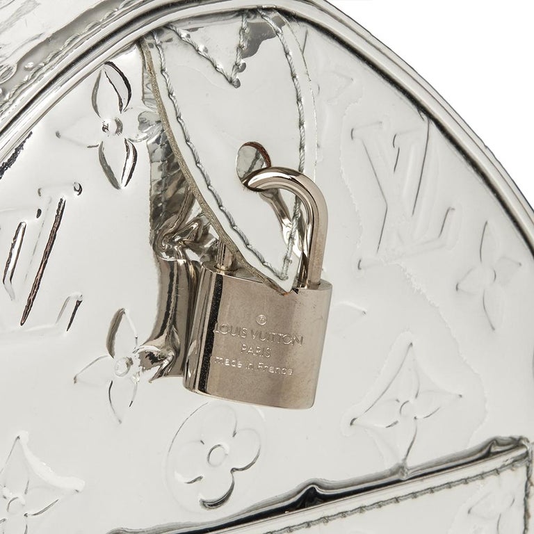 Louis Vuitton Monogram Miroir Speedy 35 Silver