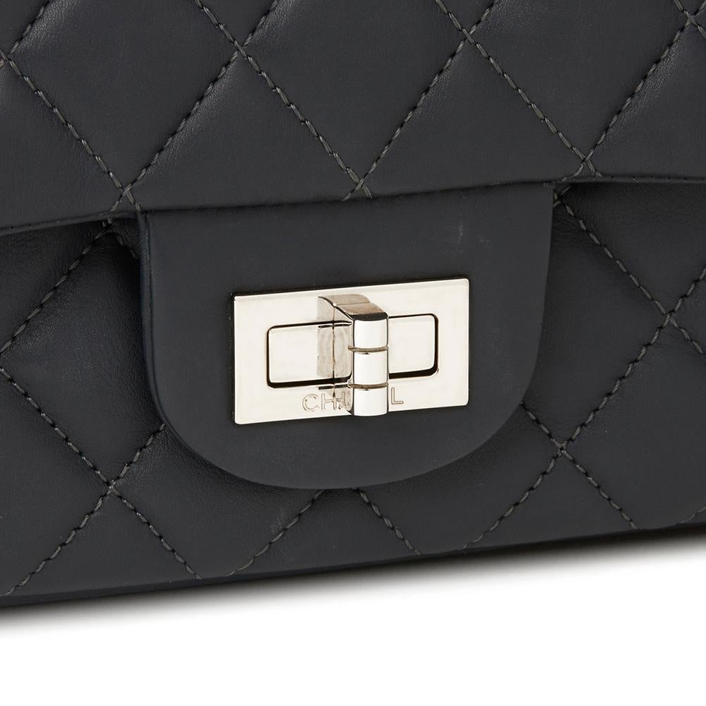 Women's 2012 Chanel Blue Lambskin & Galuchat Stingray 2.55 Reissue 224 Single Flap Bag