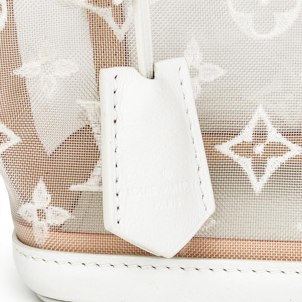 2011 Louis Vuitton White Monogram Transparence Nylon & Calfskin Lockit Clutch 2