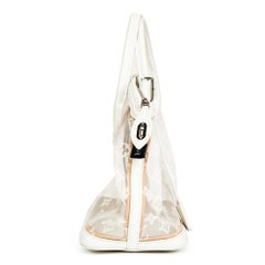 2012 Louis Vuitton White Monogram Transparence Nylon & Calfskin Leather Lockit