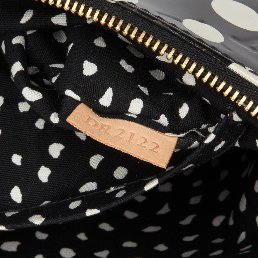 2012 Louis Vuitton Black Vernis Dots Infinity Yayoi Kusama Pochette Accessories 2