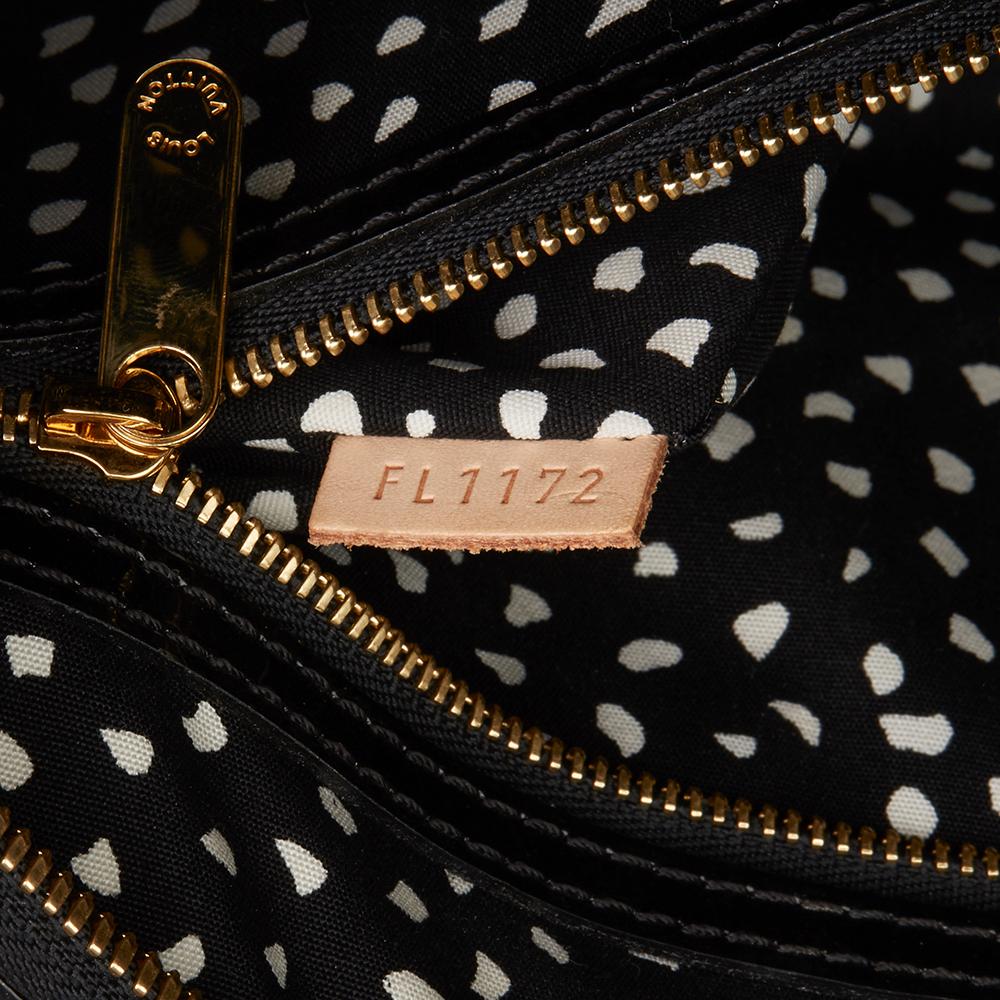 2012 Louis Vuitton Black Vernis Leather Dots Infinity Yayoi Kusama Lockit MM 1