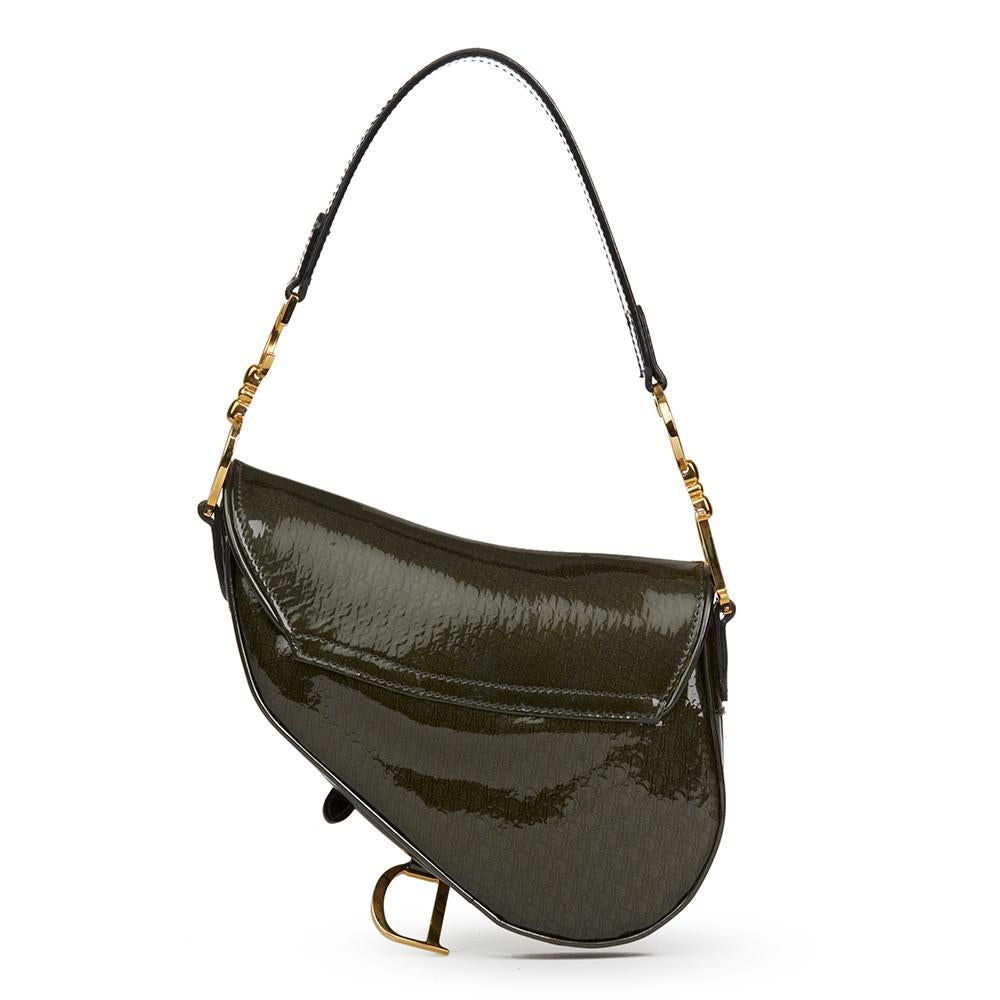 olive green dior saddle bag