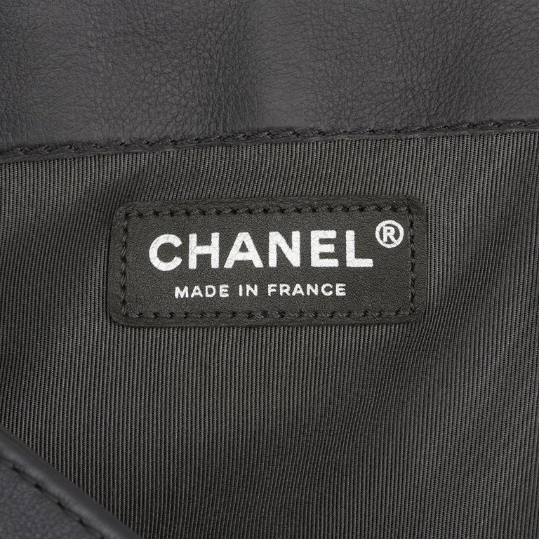 2014 Chanel Grey Quilted Calfskin Leather XL Le Boy Reverso For Sale at ...