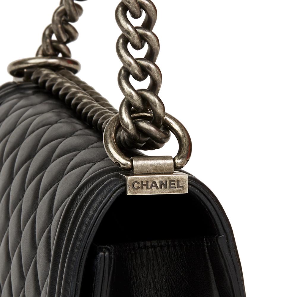 2016 Chanel Black Quilted Lambskin Medium Le Boy 3
