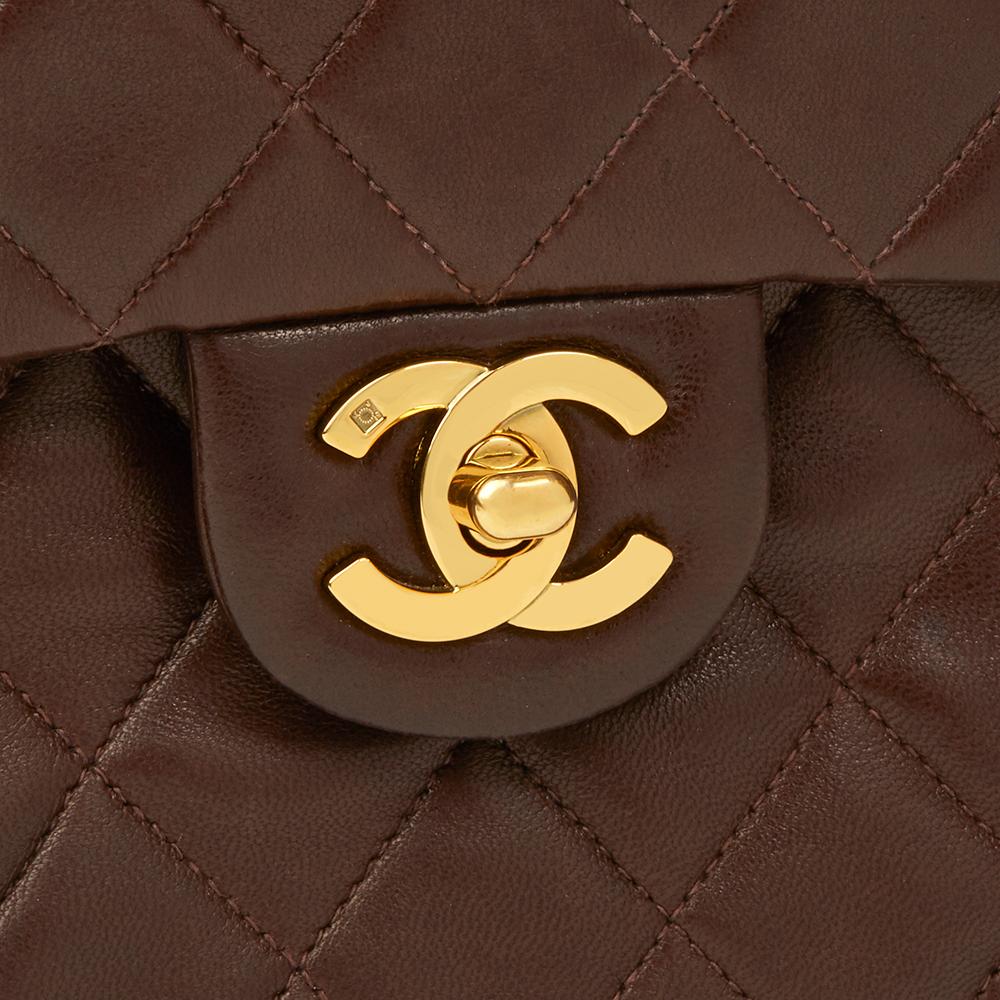 1993 Chanel Chocolate Brown Quilted Lambskin Vintage Mini Flap Bag 1