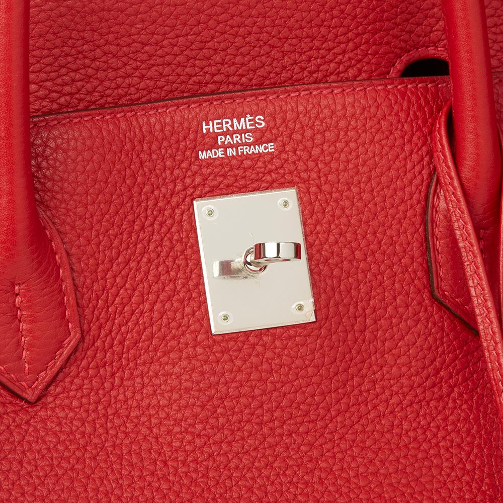 2013 Hermes Rouge Casaque Clemence Leather Birkin 40cm 2