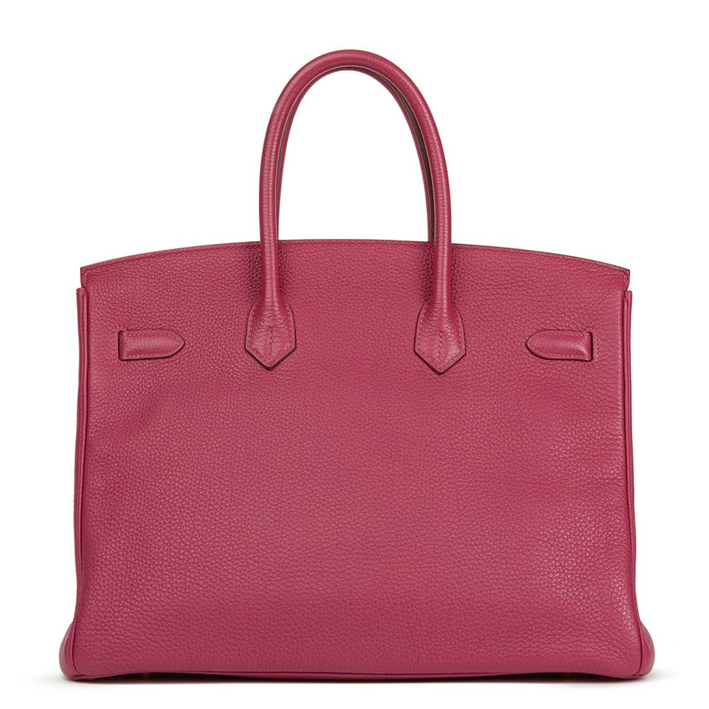 2011 Hermes Tosca Clemence Leather Birkin 35cm In Excellent Condition In Bishop's Stortford, Hertfordshire