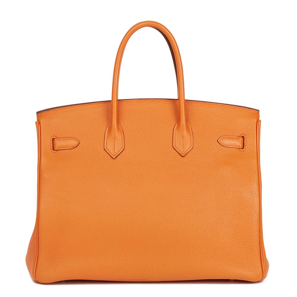 Women's 2007 Hermes Orange H Togo Leather Birkin 35cm