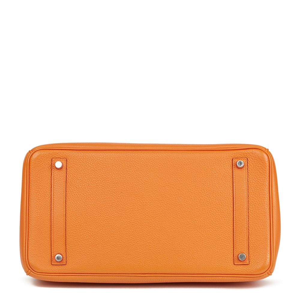 2007 Hermes Orange H Togo Leather Birkin 35cm 1