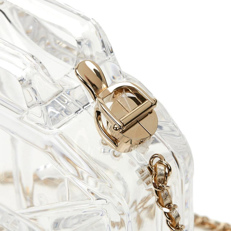 2015 Chanel Clear Plexiglass Dubai by Night Gas Can Minaudiere For Sale