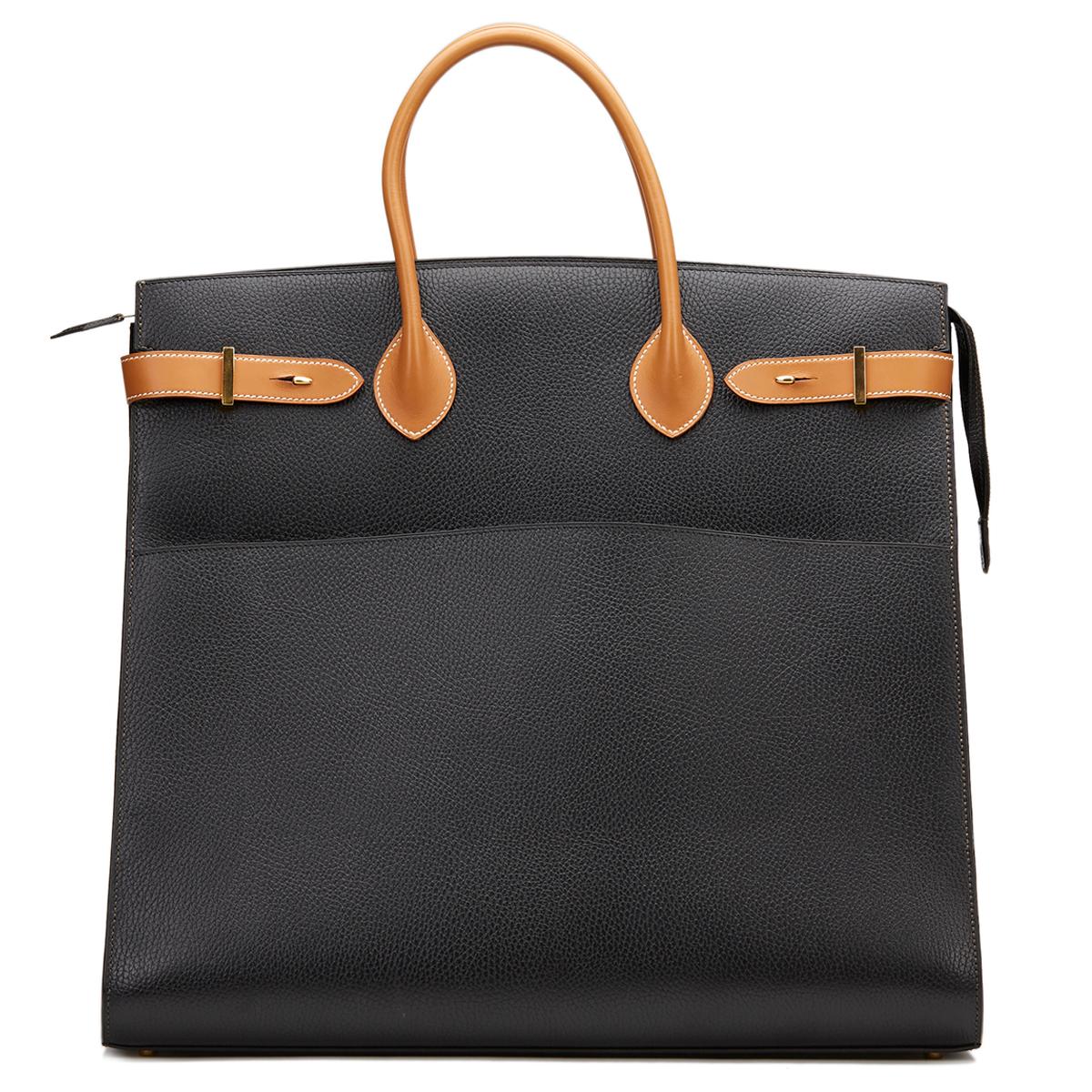 HERMÈS
Black Ardennes Leather & Barenia Leather Vintage Airport Bag

 Reference: HB876
Serial Number: (X)
Age (Circa): 1994
Accompanied By: Hermès Dust Bag
Authenticity Details: Date Stamp (Made in France)
Gender: Unisex
Type: Travel, Tote

Colour:
