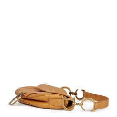 2002 Christian Dior Tan Calfskin Leather Saddle Bag